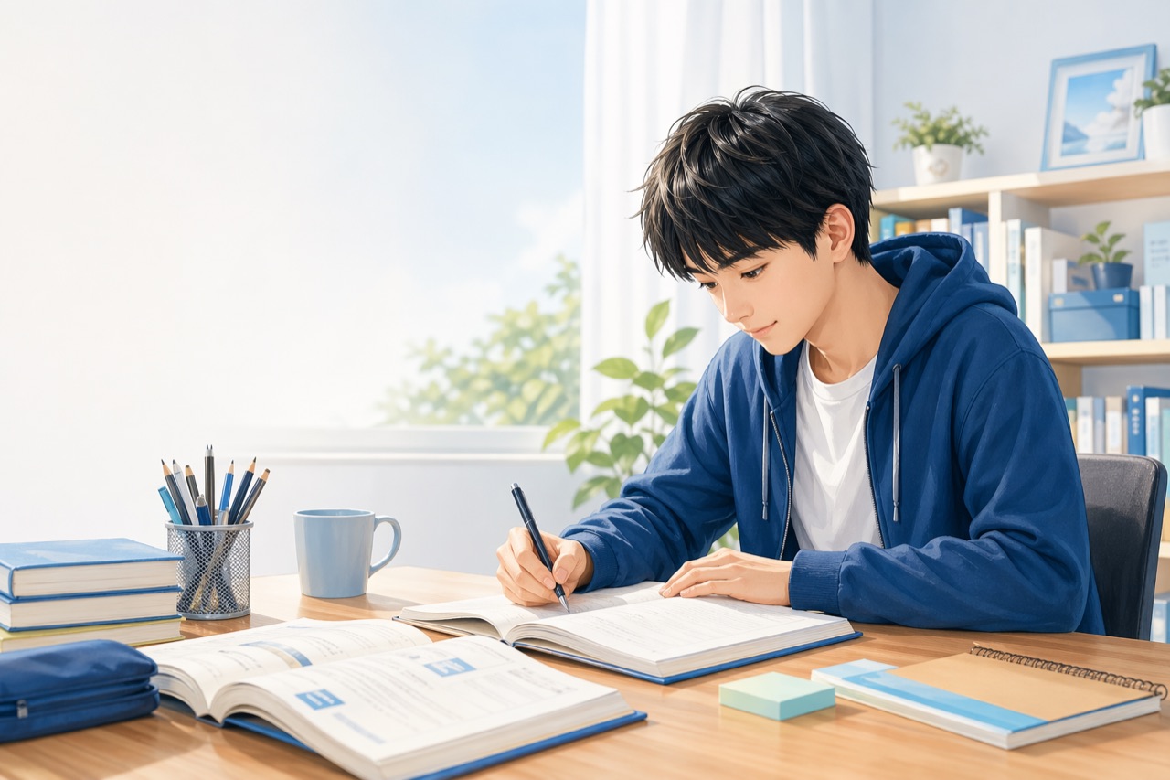 英検®学習に取り組む生徒のイメージ